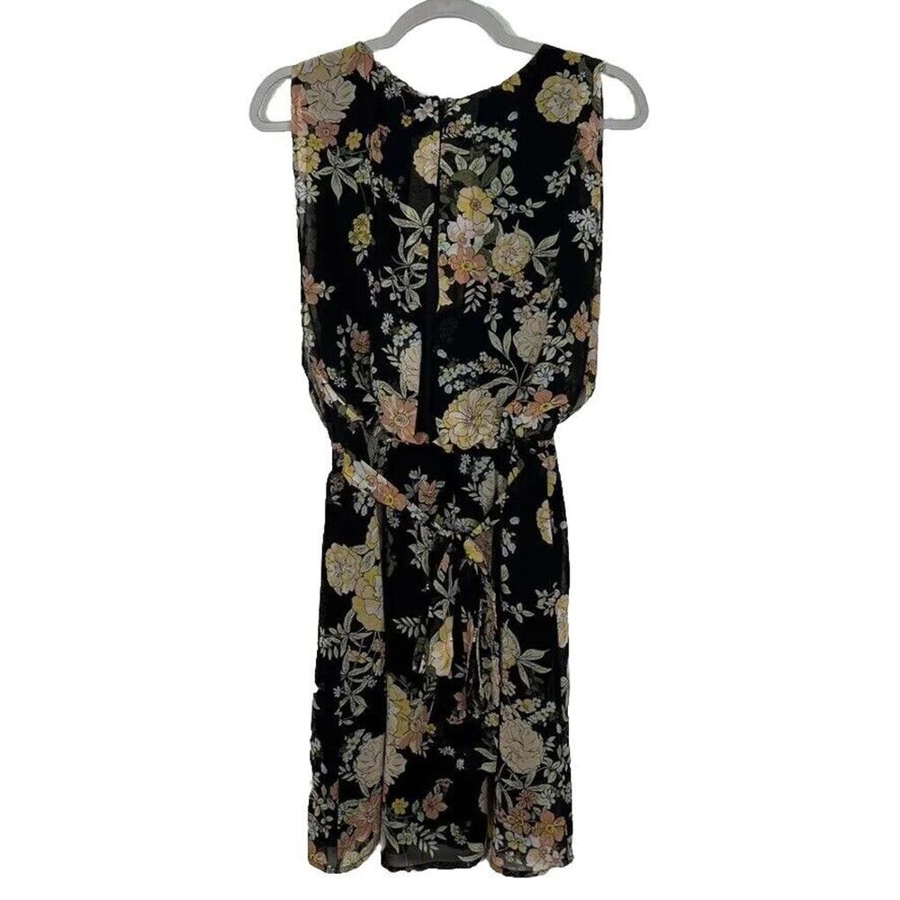 Gilli Women's Sz M Polyester chiffon floral dress Romantic Cottagecore midi